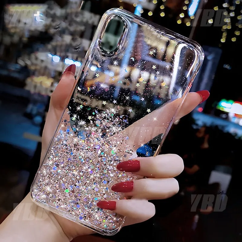 Мягкий Блестящий Звездный телефонный чехол YBD для Samsung Galaxy A21s A51 A11 s9 s8 plus s20 s10 A50 A70