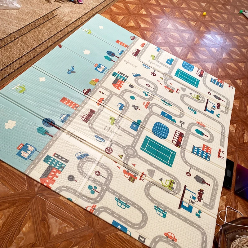 Складной детский игровой коврик XPE для детского спортивного зала обучающие