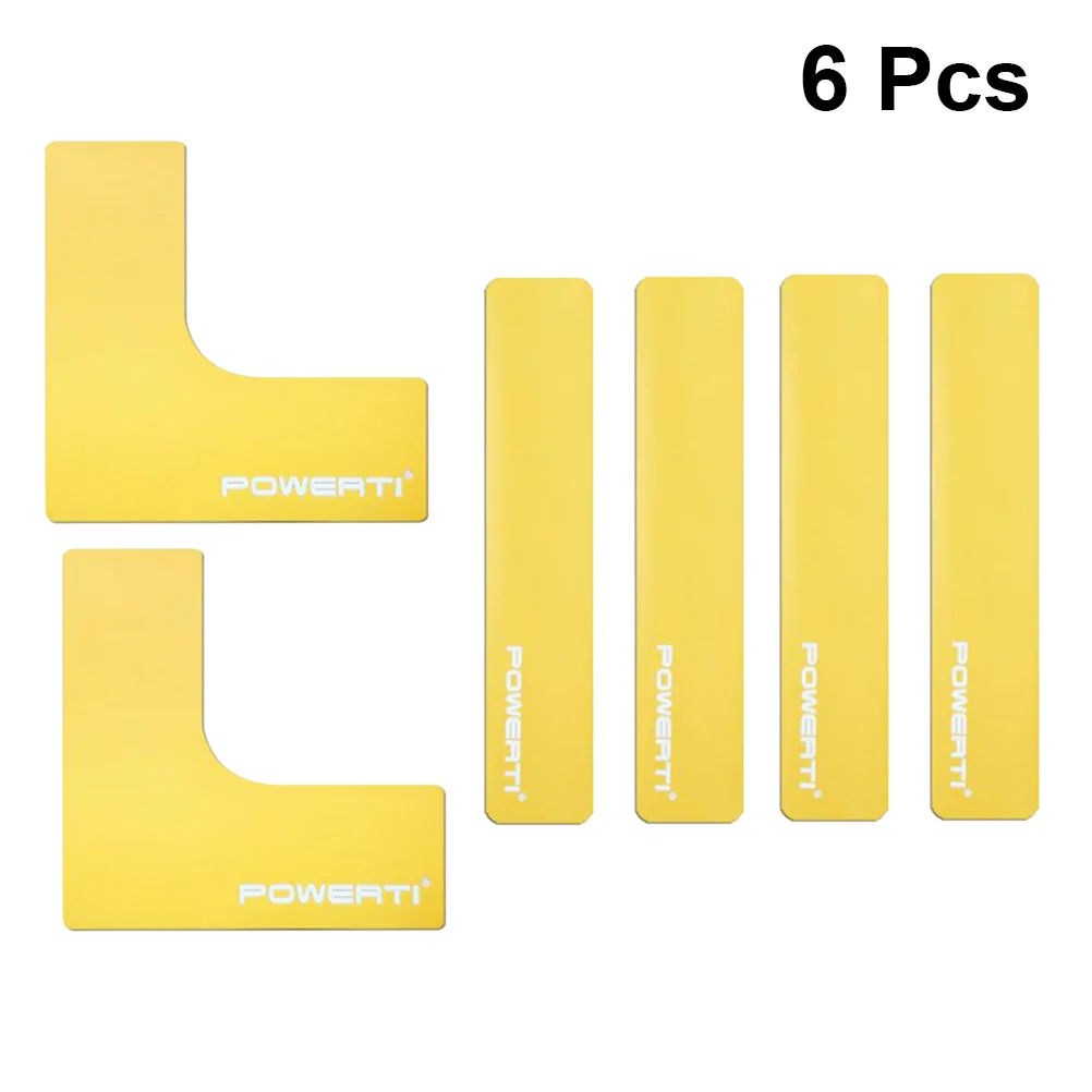 

6 Pcs Tennis Ground Court Marker Line Sticker Logo Basketball Football Badminton Court Line Ground Signal Label (4 Pcs Rectangle
