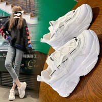 new black dad chunky sneakers casual vulcanized shoes woman high platform sneakers lace up white sneakers women 2021 sneakers