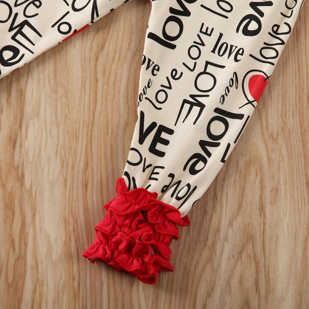 Одежда для девочек коллекция 2020 года одежда на День святого Валентина маленьких