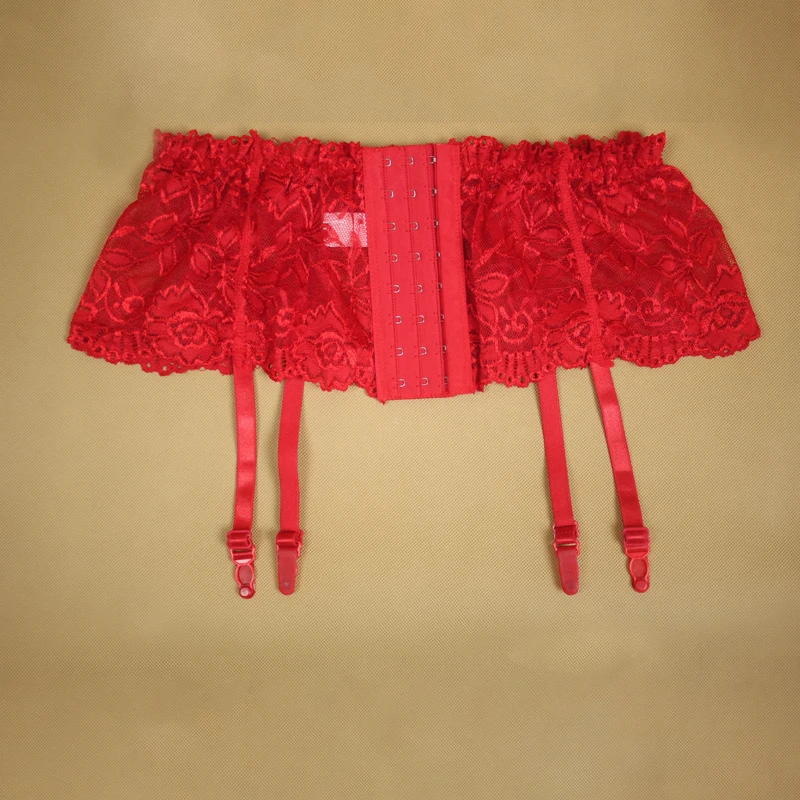 Пояс для чулок с застежкой Женский пикантный белый ультратонкий кружевной топ