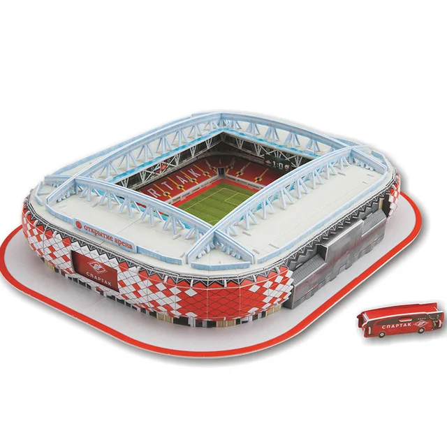 

[New] 63pcs/set 3D Russia Moscow AC Spartak Stadium RU Competition Football Game Stadiums building model toy gift original box