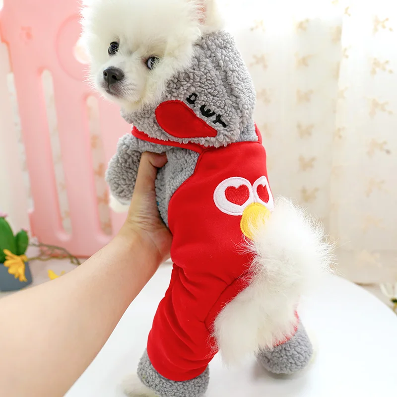 Милая теплая толстовка с капюшоном PETCIRCLE Одежда для питомцев ремнем собак