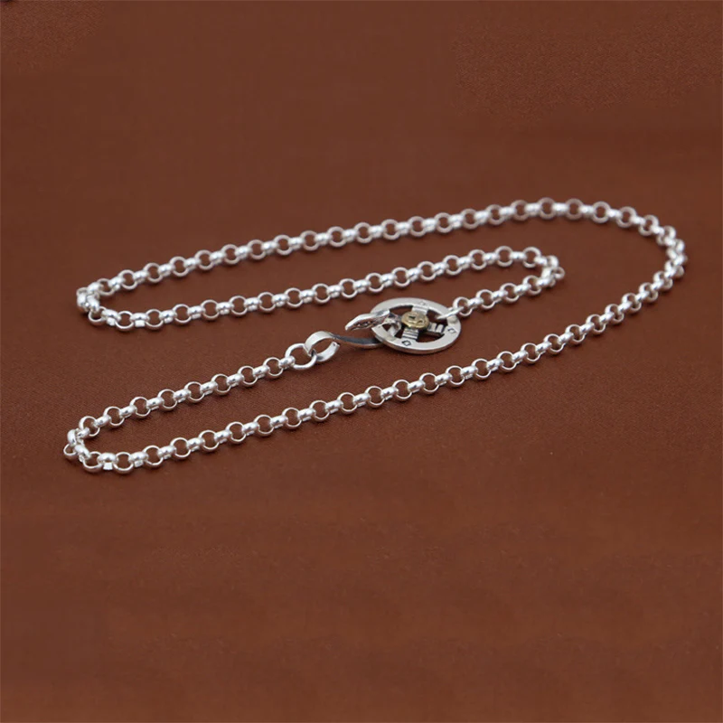 

925 Sterling Silver Necklace 4mm Thick Initial Fashion Flying Eagle Chains Necklace Christmas gifts For women men