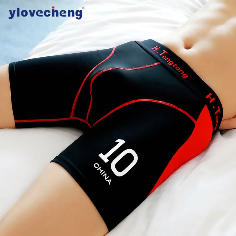 

Men's extended boxer combed cotton comfortable breathable Men's underwear sports running outerwear shorts Medium waist underwear