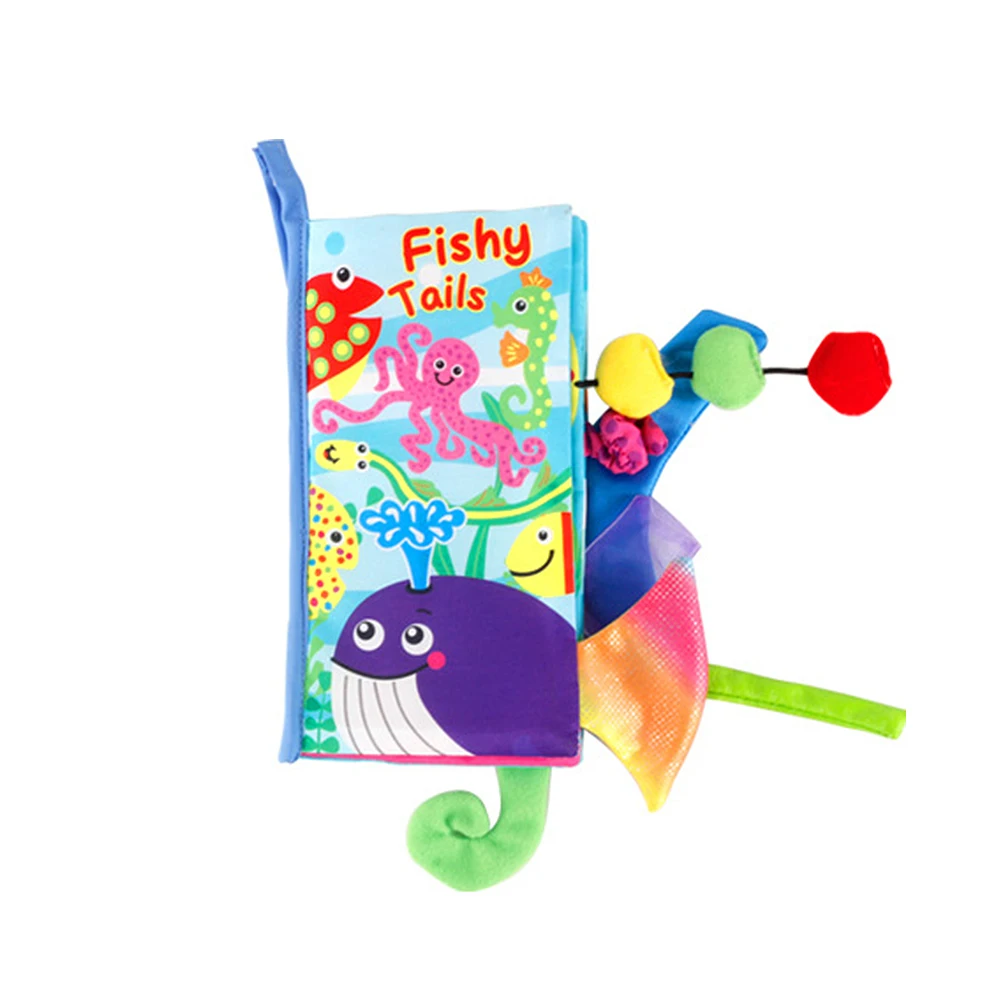 Детская тканевая книга с животными в джунглях изучение цветов животных