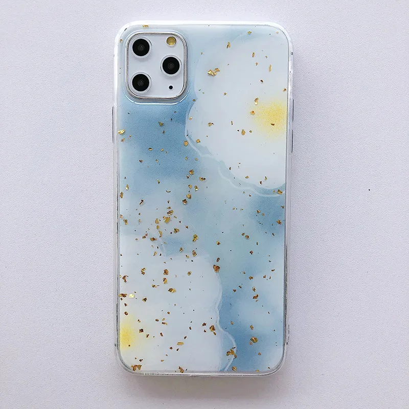 Bling Цветы с блестками мягкие чехлы для huawei P20 P30Lite Mate20 30 Pro Золотая фольга Крышка для смартфона Honor 8X9X9 10 20 Nova 3 3i 4 5 - Цвет: 2