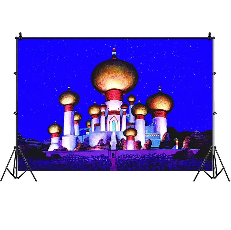 Фон для фотосъемки Голубая мечеть Аладдин Жасмин Детский День Рождения