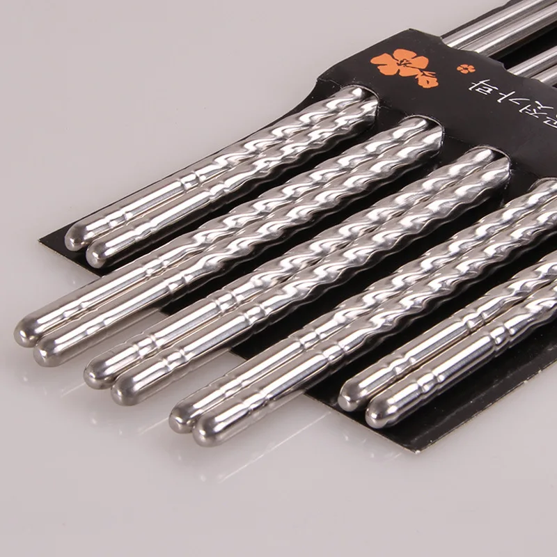 

Пищевая нержавеющая сталь 304 китайские палочки для суши детские палочки для еды нитки не скользят отель металлические палочки наборы