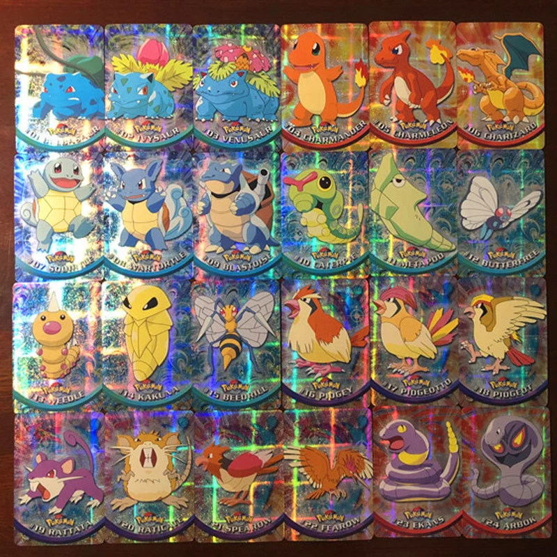 46 шт. карты Pokemon из радужной фольги наборы Topps серии флэш карта игровая коллекция