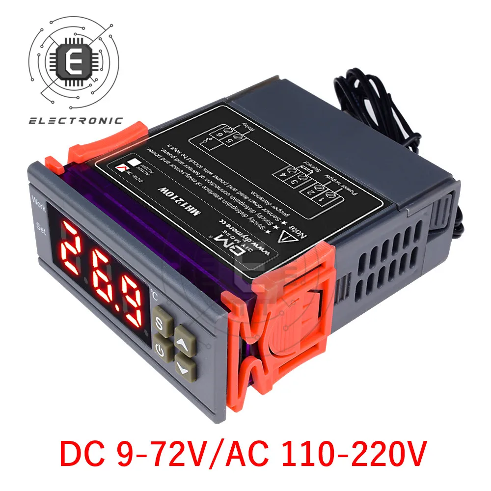 Цифровой регулятор температуры MH1210W AC 110-220 В постоянного тока 9-72 в Датчик