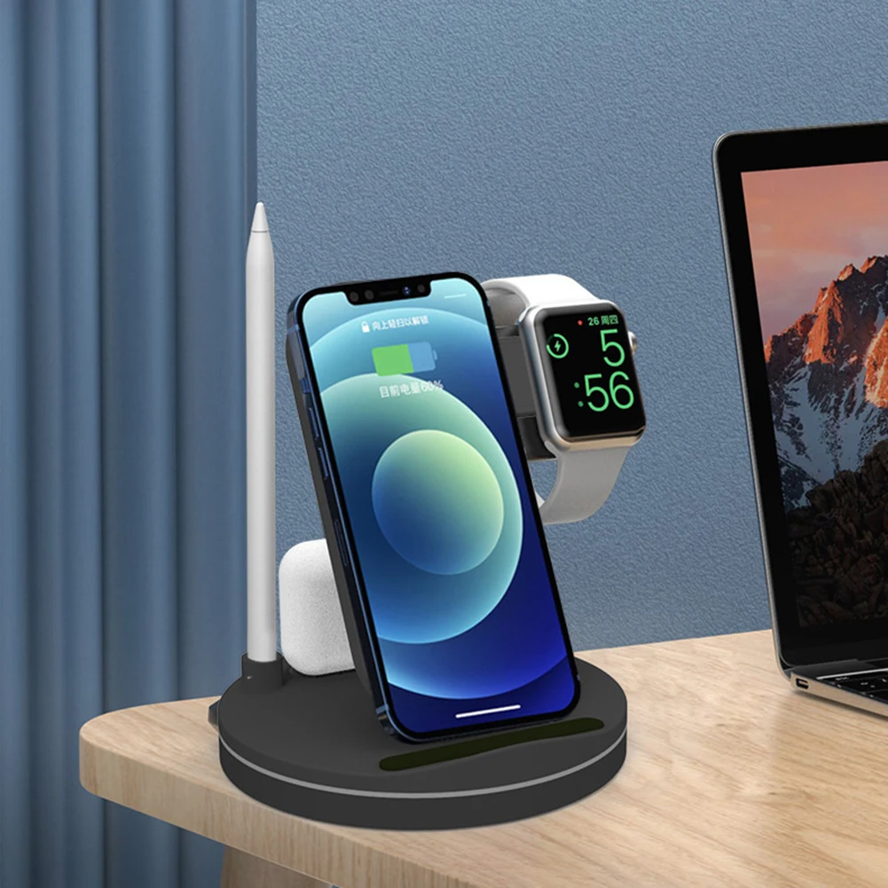 

Wireless Charger Fast Charge Dock Station 15W Fast 3 in 1 Wireless Charger for iPhone 12 Apple Watch Dock Station Stand