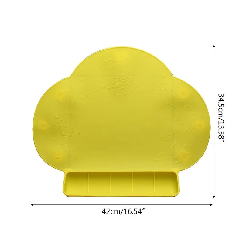 

Waterproof Children Place Mat Portable Reusable Baby Dining Plate Silicone Suction Plate