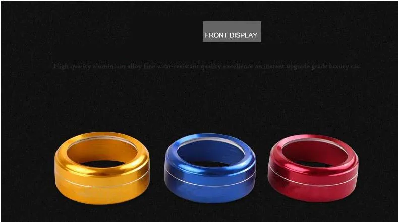 

Car Air Conditioning Knobs Decorative Circle For Mazda 3 Angkesaila Car Circle Accessories Aviation Aluminum Red /Blue /Gold