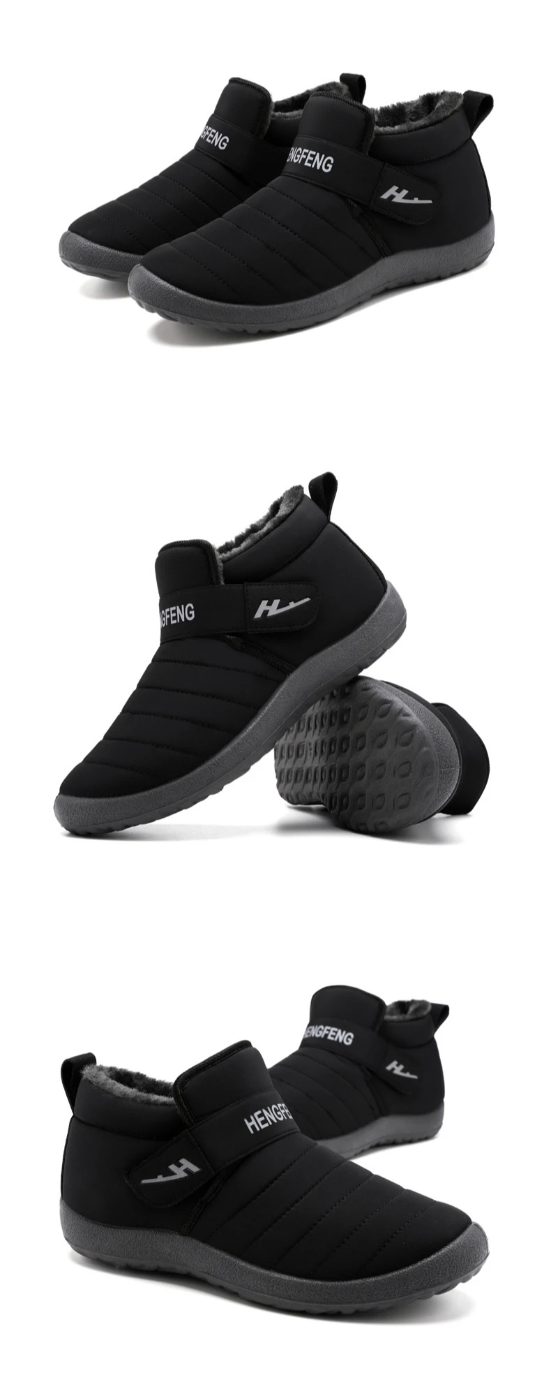 Promotion New Winter Women Shoes Snow Boots Unisex Fashion Plush Warm Waterproof Non-slip Booties Woman Low-cut Casual Shoes