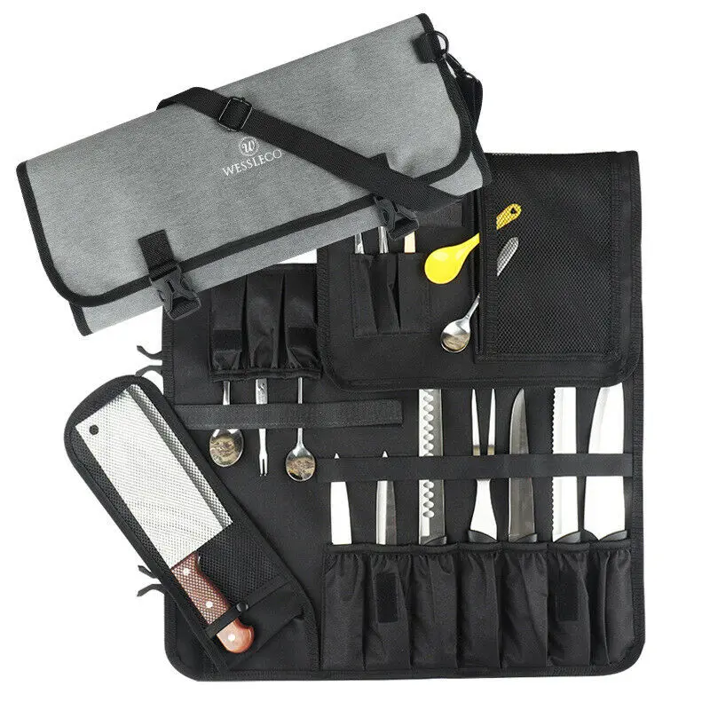 

Chef Knife Wallet Bag Knifes Roll Carry Case Portable Reel Roll Type Storage Bag