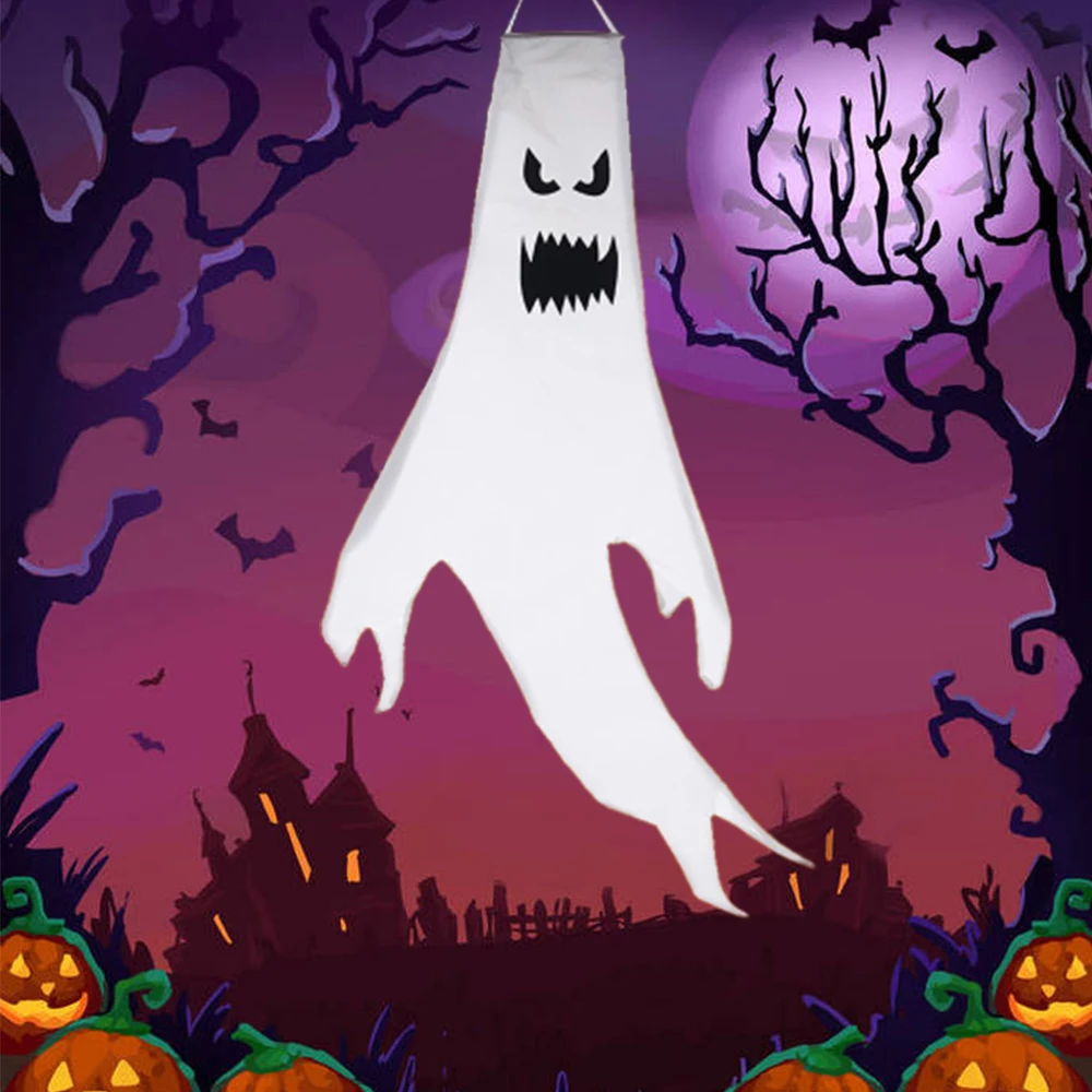 Забавные привидения на Хэллоуин ветрозащитные светодиодные огни подвесной