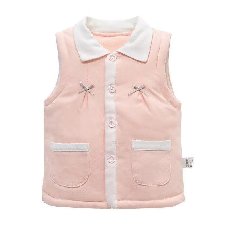 

Autumn Winter Cotton Vest Baby Sleeveless Cardigan Girls Waistcoat Warm Thick Vest Children Clothes Toddler Soft Comfortable Clo