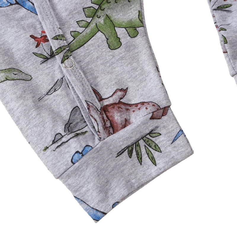 

0-24M Cute Autumn Baby Cotton Romper European and American Baby Dinosaur Print One Piece 2021 New Arrive