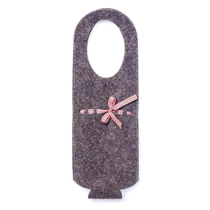 2 шт. Рождественская войлочная крышка бутылки вина мешок конфеты снек яблоко