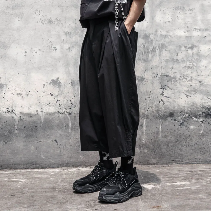 Men's Wide-Leg Pants Spring And Autumn New Personality Fashion Trend Neutral Minimalist Loose Oversized Pants Nine Minutes