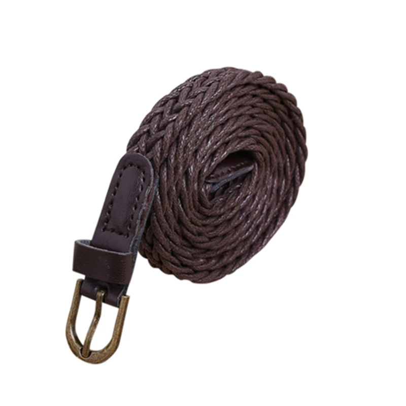 

New Fashion Womens Belt Brief Knitted Candy Colors Hamp Rope Braid For Female Dress High Quality Ceinture Femme Free Shipping