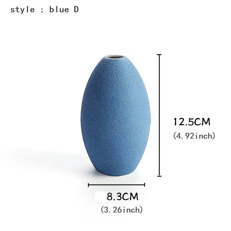 

Tabletop Vase Frosted Surface Flower Vase Creative Nordic Style Flower Pot Pastoral Home Decor Ornament Imitation Ceramic