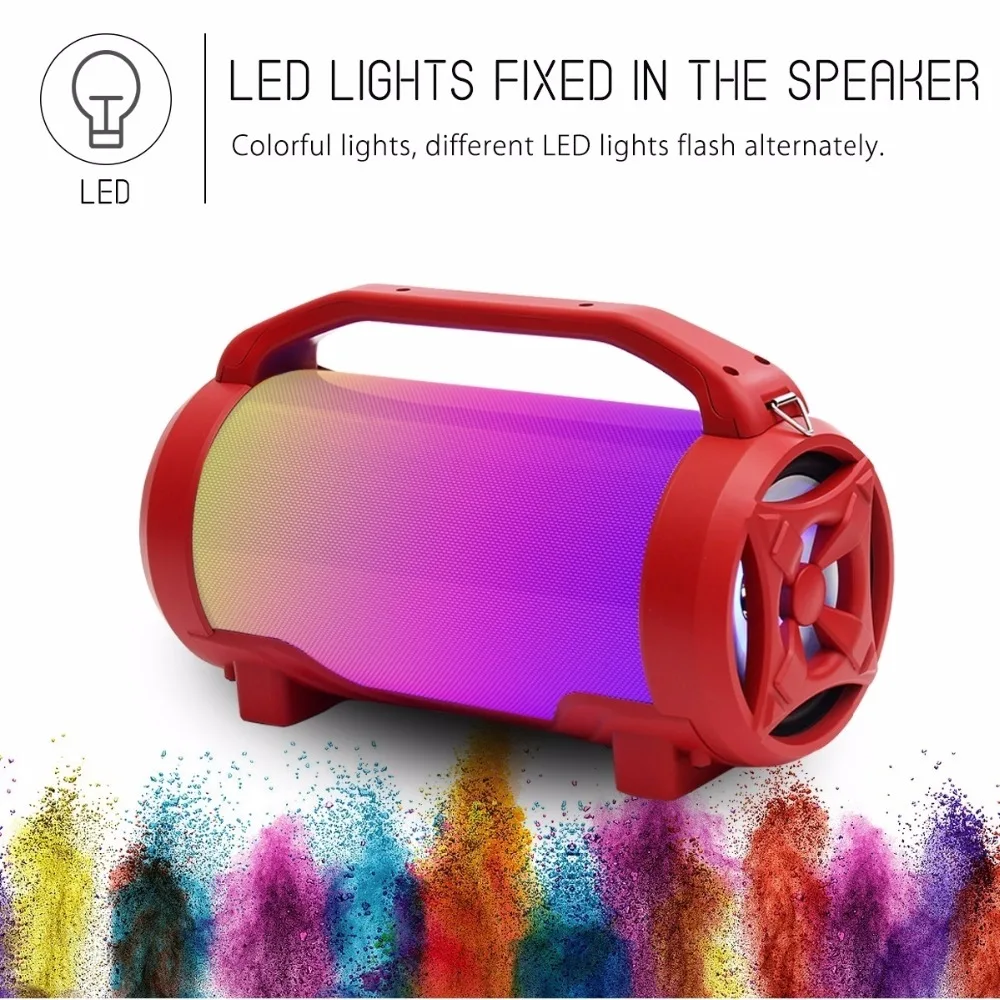 Ремешок мигающий Bluetooth динамик дистанционное управление портативный открытый