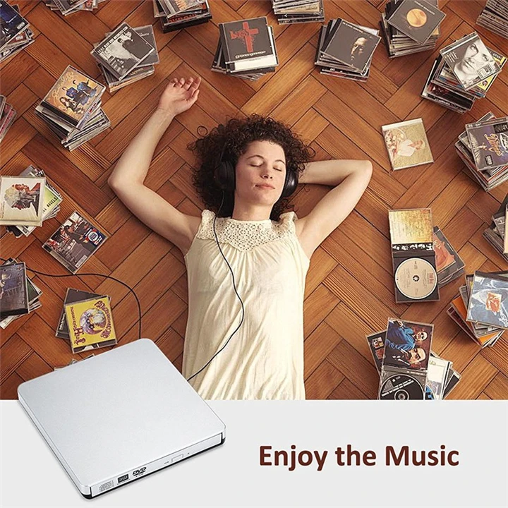 USB 2,0 DVD-RW горелки внешний dvd-плеер CD/DVD rom Оптический привод писатель ридер рекордер для ноутбука+ чехол для привода сумка