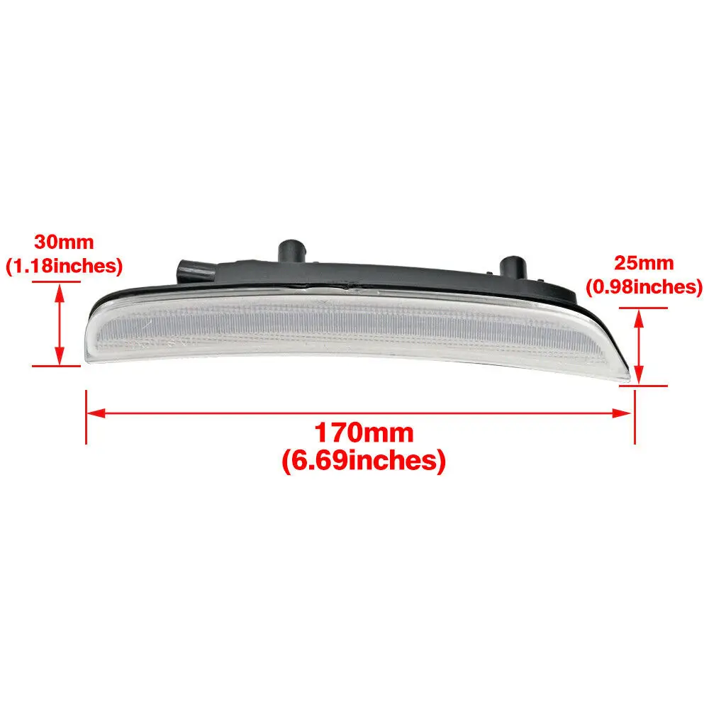 Прозрачные линзы Янтарный светодиодный передний бампер боковой габаритный