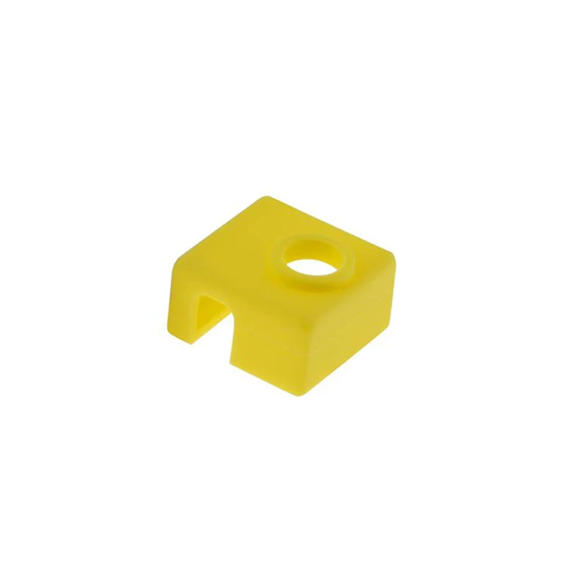Silicone sock yellow MK8 Собранный экструдер Горячий Конец комплект для Ender 3 CR10 принтер 1,75 мм 0,4 мм сопло алюминиевый нагревательный блок 3d принтер аксессуары - Цвет: Silicone sock yellow