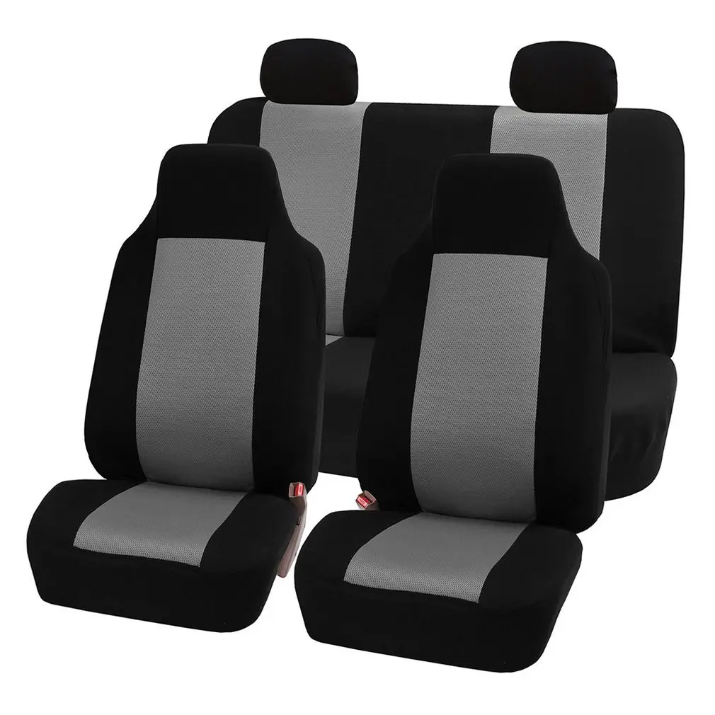 

Car Seat Cover Universal Size Linen Fabric Four Seasons Front Rear Flax Cushion Breathable Car Seat Protector