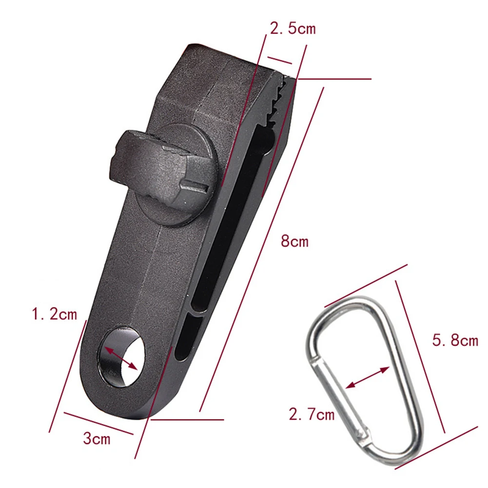 

Nylon Outdoor Tent Snap Clips + Quick-hanging Buckle Awning Canopy Wind Rope Travelling Easy Carrying Durable Parts