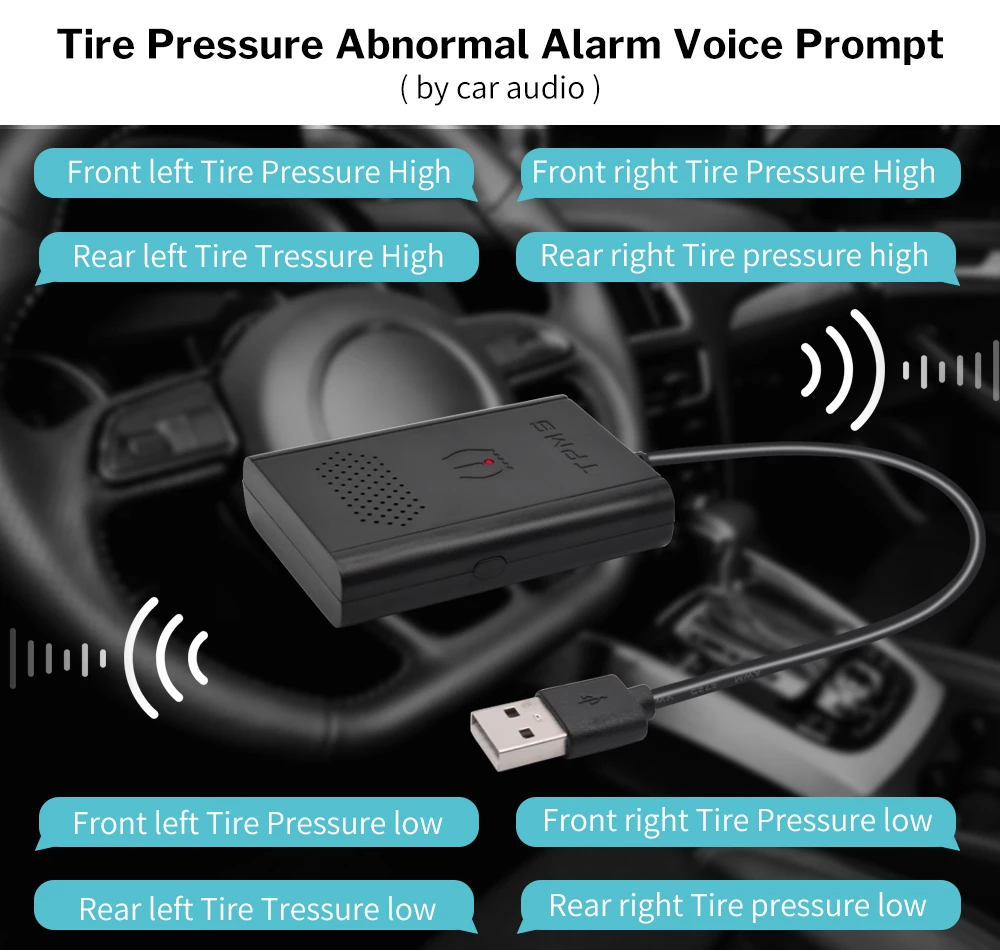 Deelife TPMS Android USB монитор давления в шинах Система для Автомобильный dvd-плеер Android gps навигация мультимедийный плеер Датчик TMPS