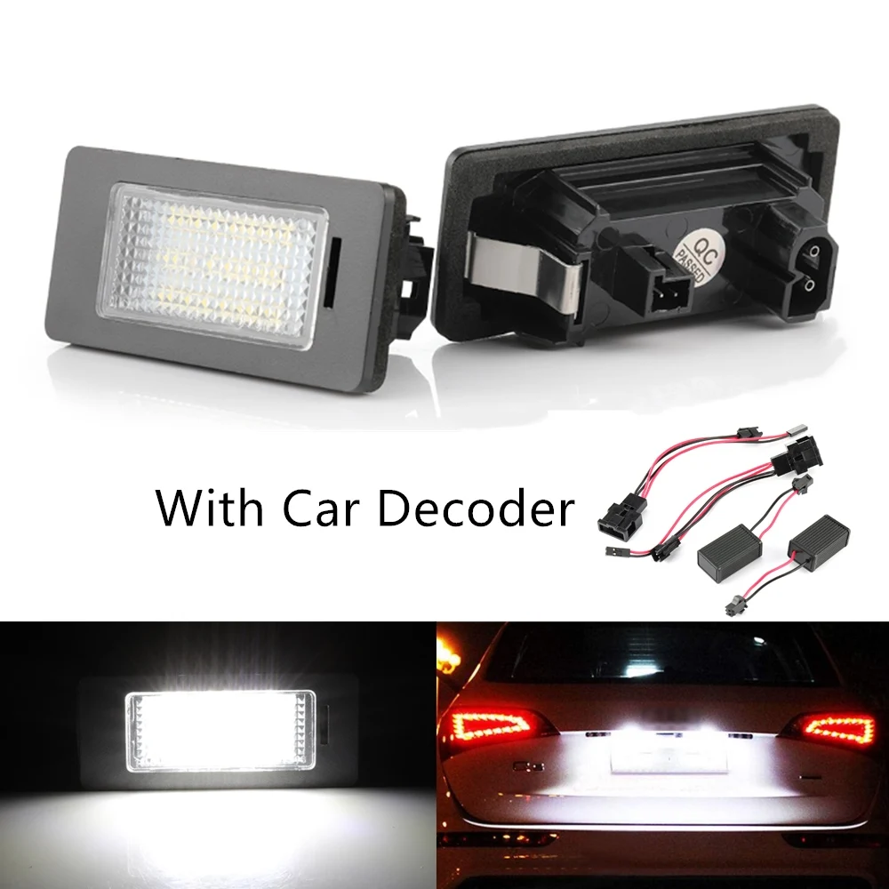 2 шт. Canbus Error Free светодиодный номерного знака светильник для Audi A1 A3 / A4 S4 B8/ A5 S5 8Т/A6