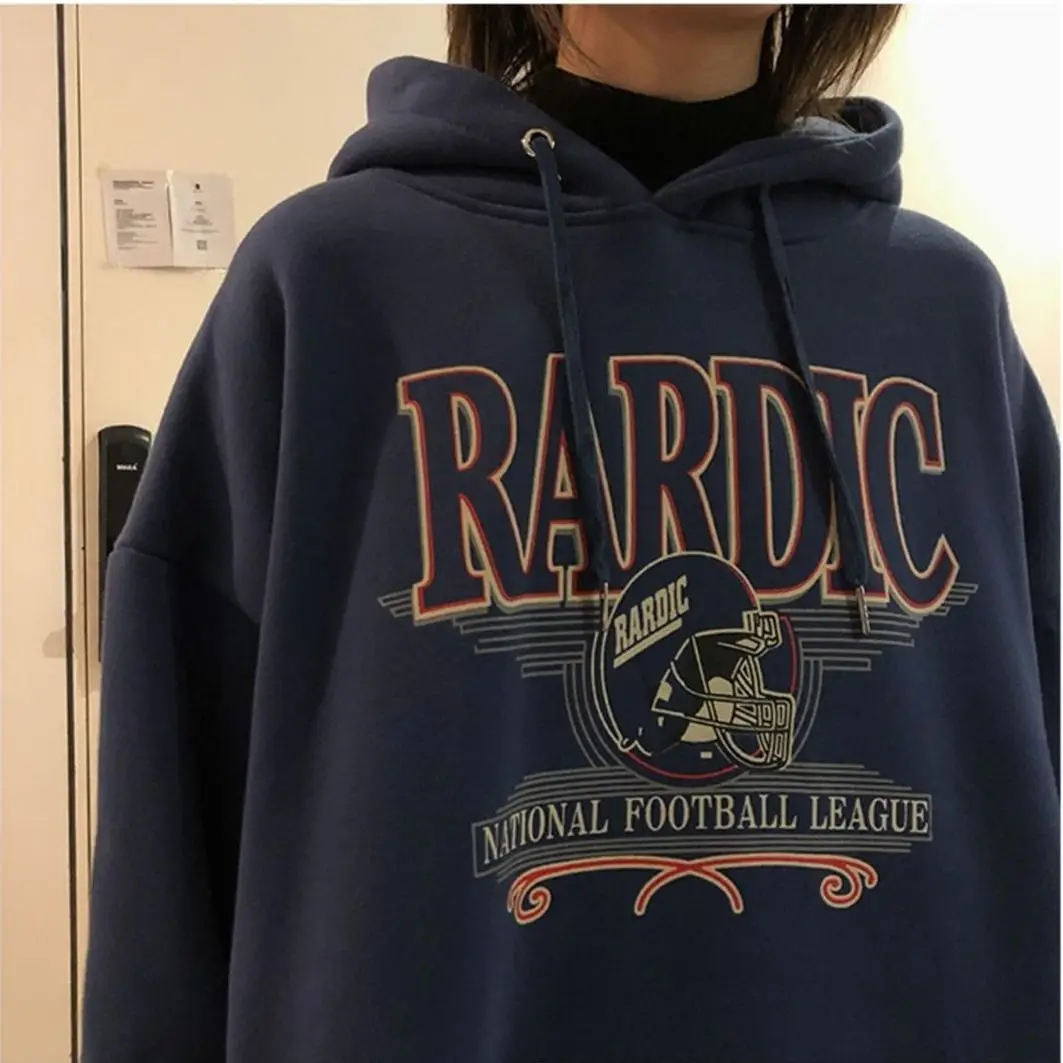 

Sweat a capuche rpais en velours pour femme, Streetwear ample de style corren, harajuku, nouvelle collection automne hiver