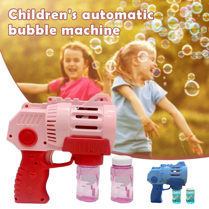 

Автоматическая пузырьковая машина с 5 отверстиями, огромное количество пузырьков со звуком, игрушка-воздуходувка для детей, мальчиков и дев...