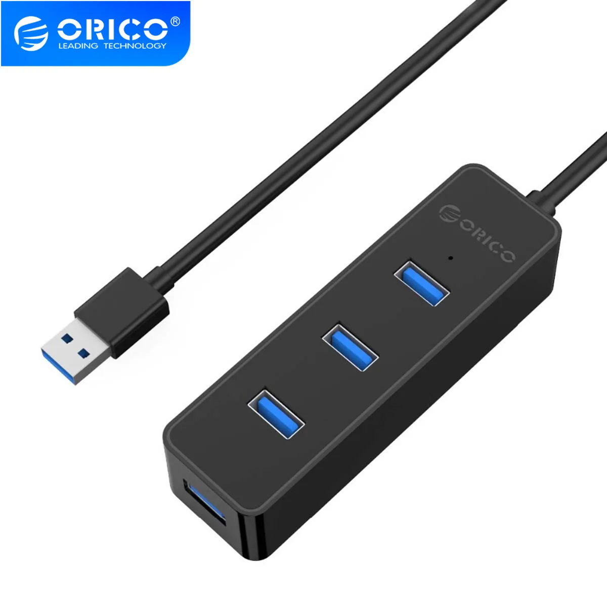 

ORICO W5PH4 4 порта USB 3,0 концентратор для ноутбука/ультрабука с микросхемой VL812 новый обновленный белый портативный-черный/белый