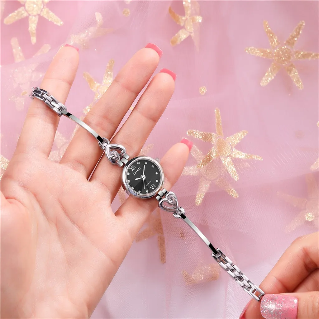 Женские повседневные часы-браслет в стиле колледжа с маленьким циферблатом