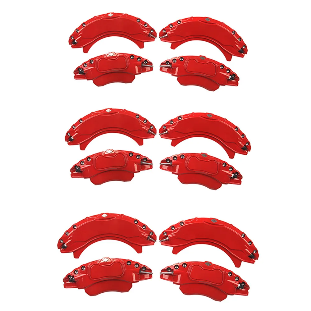 

4 шт., красные металлические Чехлы для тормозных суппортов автомобиля