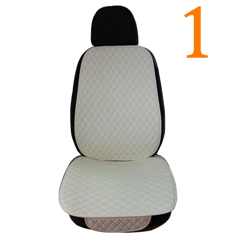 1 Seat Beige 1 чехол-протектор на автомобильное сиденье коврик для Авто Переднее заднее сиденье для вождения с подушкой для грузовика внедорожника или микроавтобуса - Название цвета: 1 Seat Beige
