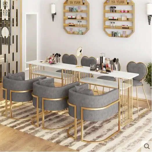 Маникюрный Стол в скандинавском стиле с сеткой красный по специальной цене