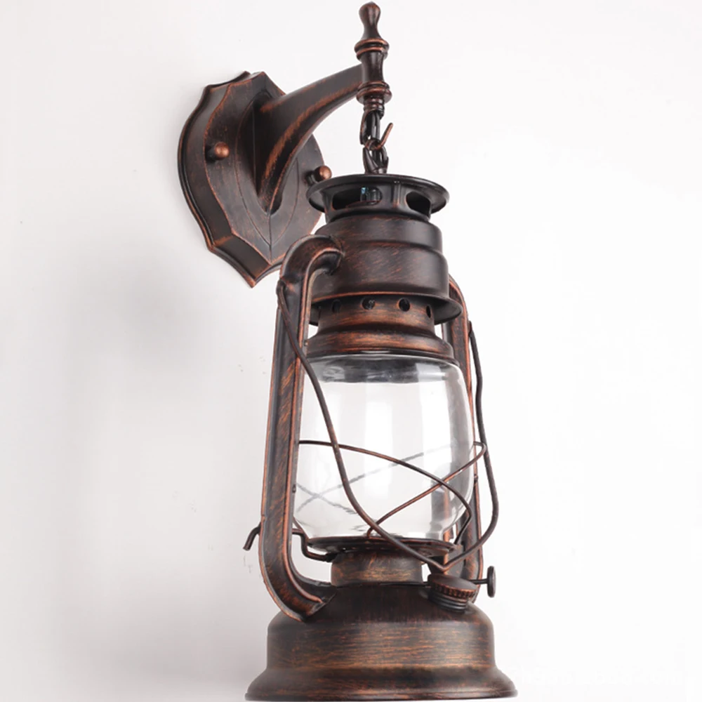 Классический керосиновый настенный ретро светильник E27 портативный для дома