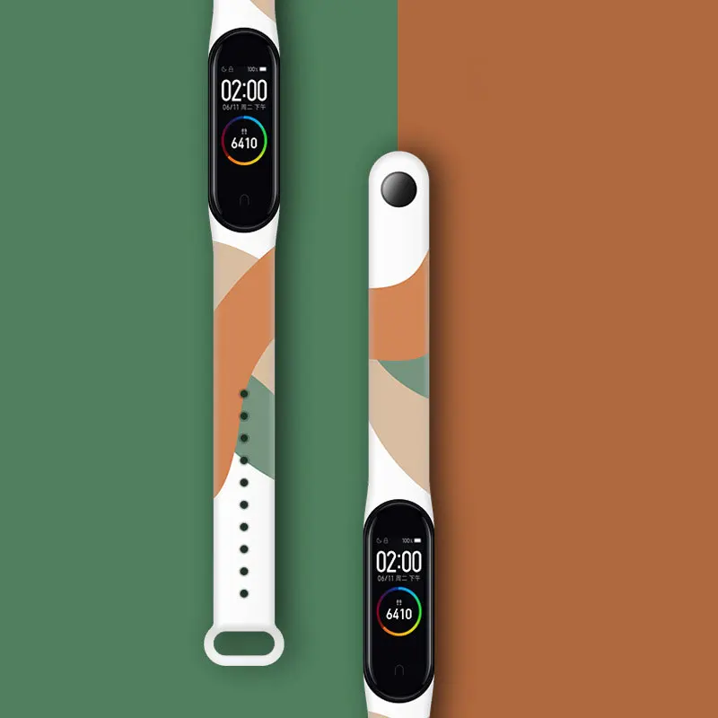 Mi Band 6 Printing Strap For Xiaomi mi band 5 4 3 Bracelet Replacement Silicone Watch belt Wristband correa mi band 3 4 5 Strap