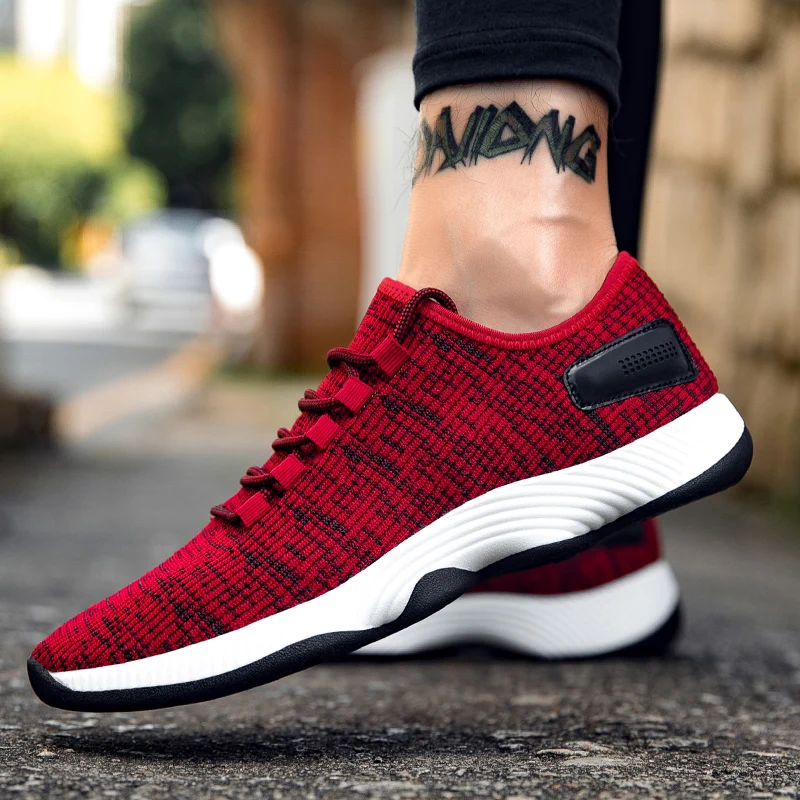 

Spring Casual Shoes Men's Sneakers Sapatos Casual Shoes Men Sneaker Man Fashion Sport Solid White Knitting Leisure Sports