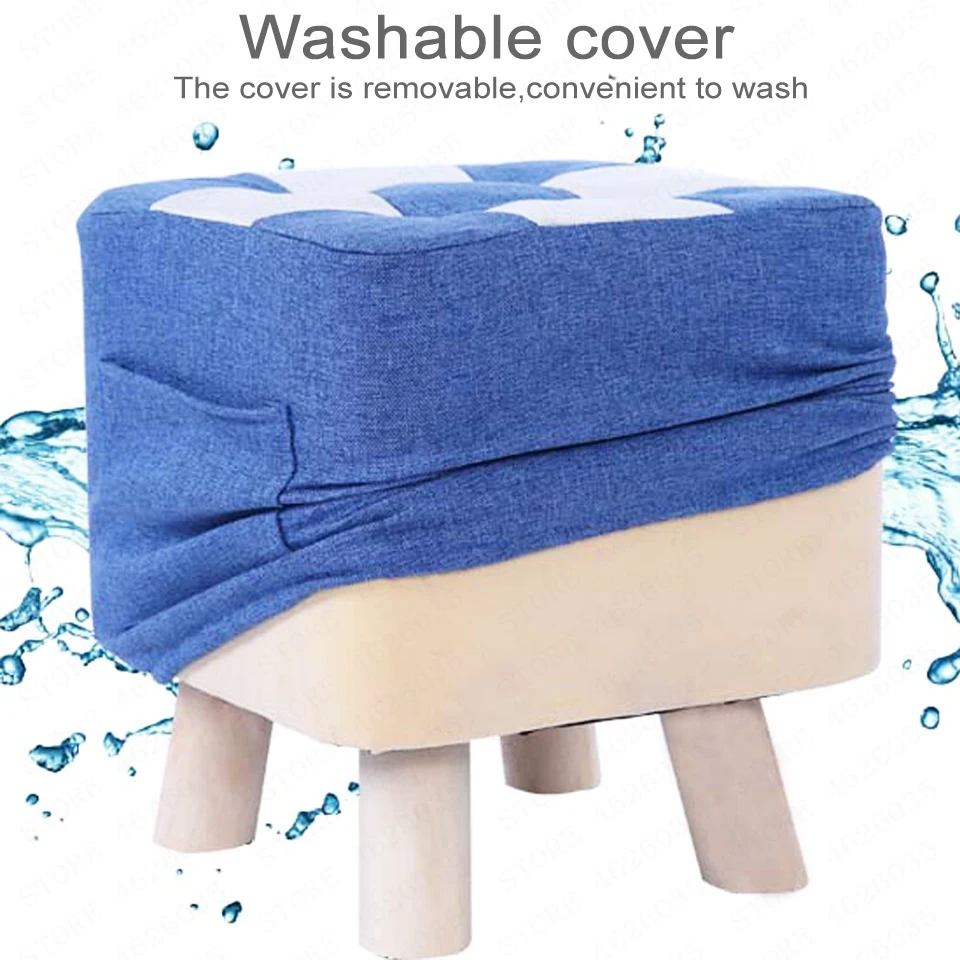 Хлопковый деревянный напольный маленький табурет оттоманка дверь обувной