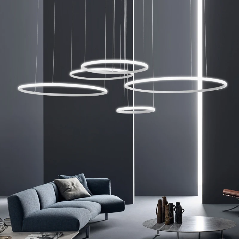 

Modern led Pendant chandelier circle chandelier lighting lustre ring lights living room decoration bedroom light fixture