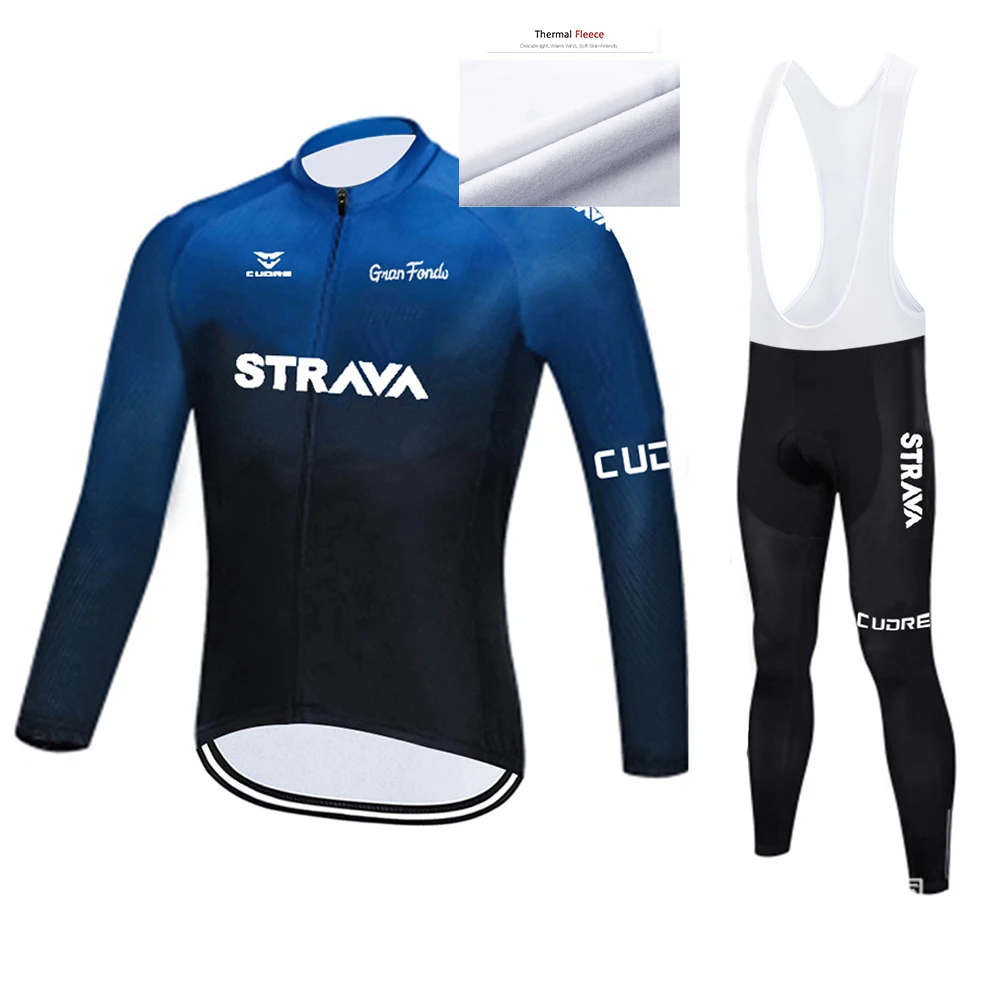 

2020 New Winter Cycling Jersey Set Thermal Fleece Team Racing Sport Bicycle Jersey Mens Cycling Clothing Long Sleeve Bike Jersey