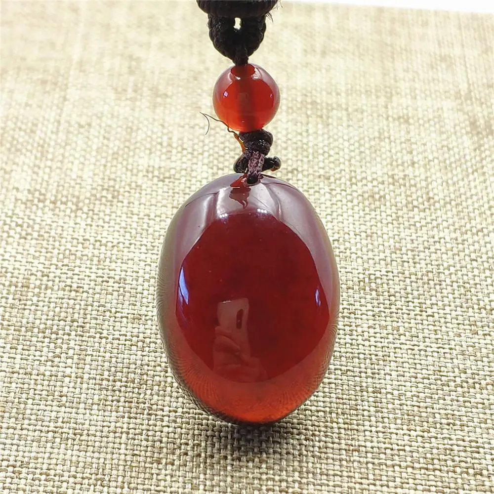 Подвеска с натуральным гранатом и красным кристаллом 23x16x9 мм | Подвески